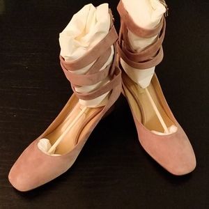 Authentic Valentino Criss Cross Suede Pump